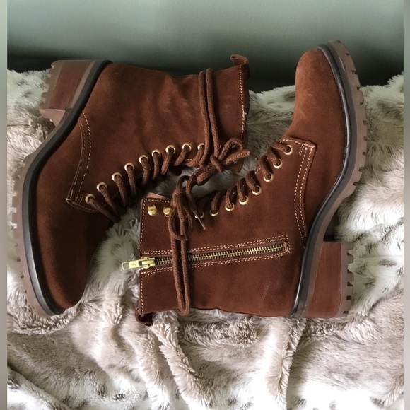 Steven by Steve Madden Grandy brown suede laceup hiker boots Sz 9, more like 8.5 - Picture 6 of 10